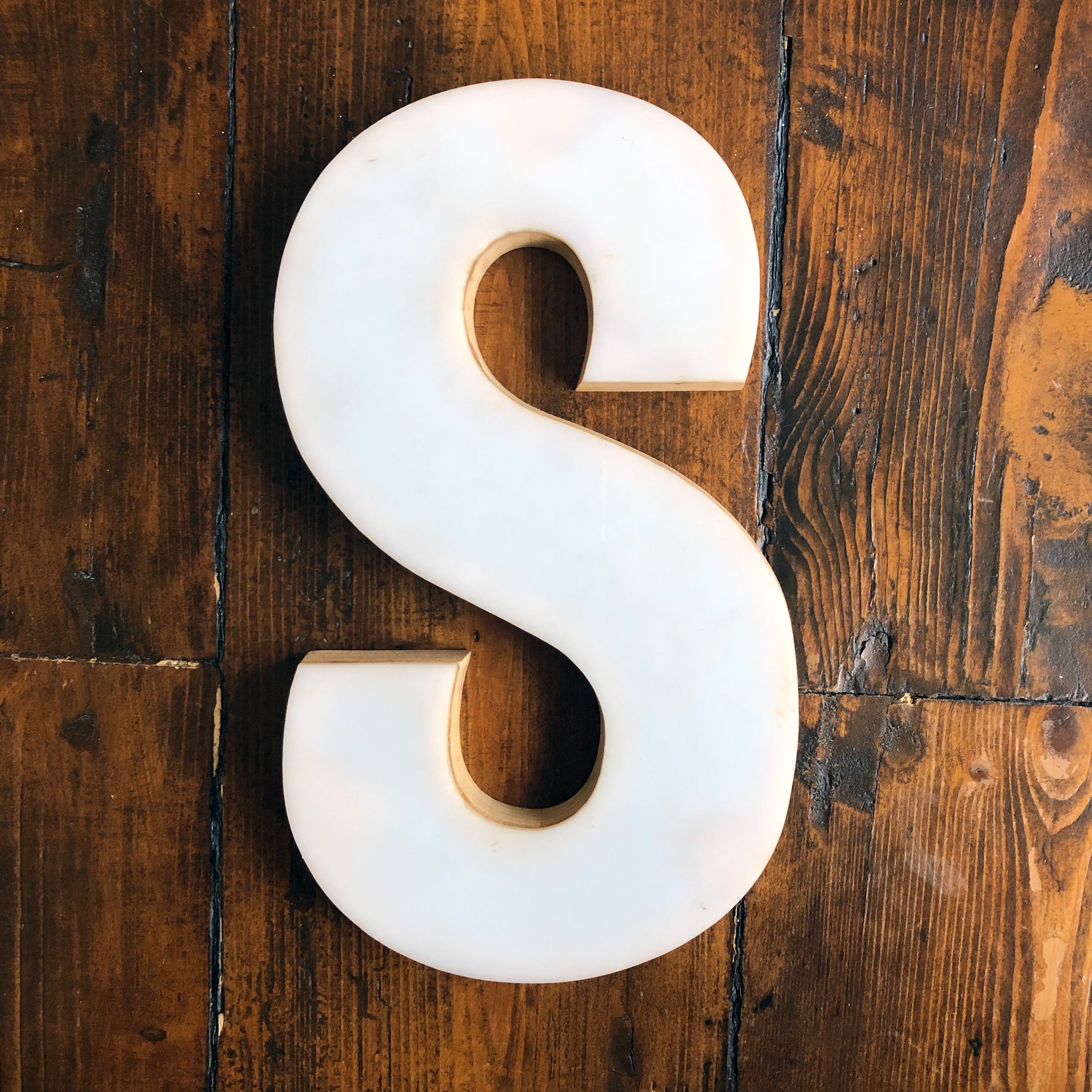 Medium Factory Shop Letter Ply Wood & Perspex