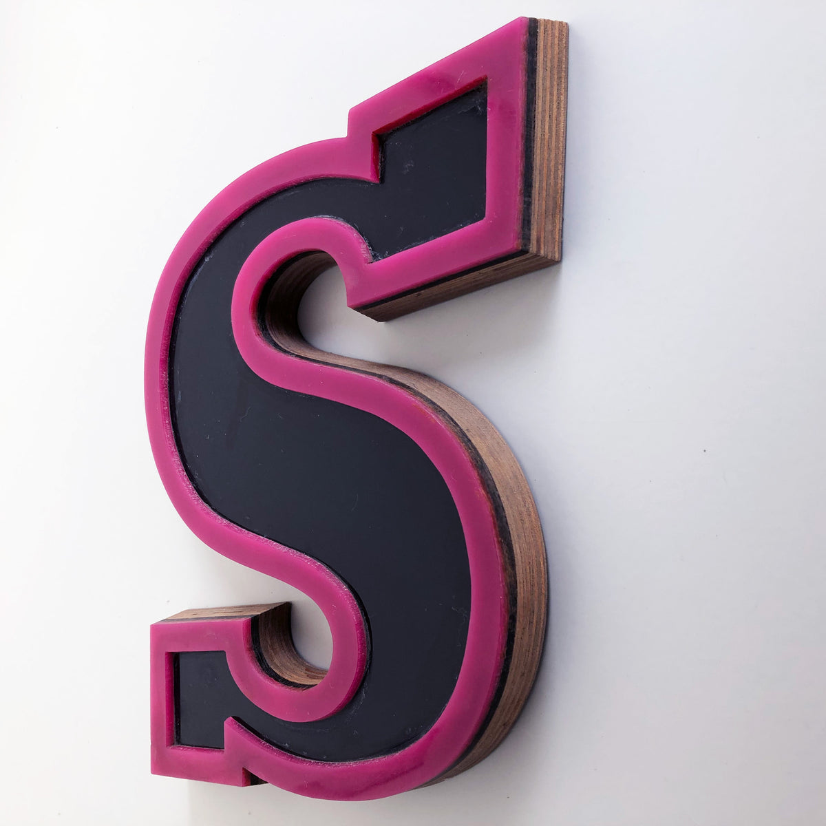 Medium Factory Shop Letter Ply Wood & Perspex