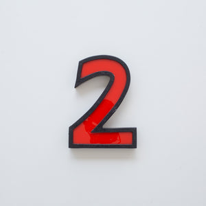 Medium Vintage Cinema Numbers Midcentury Red/Black
