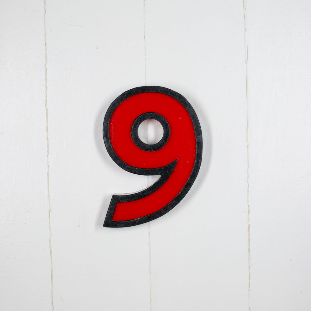 Medium Vintage Cinema Numbers Midcentury Red/Black