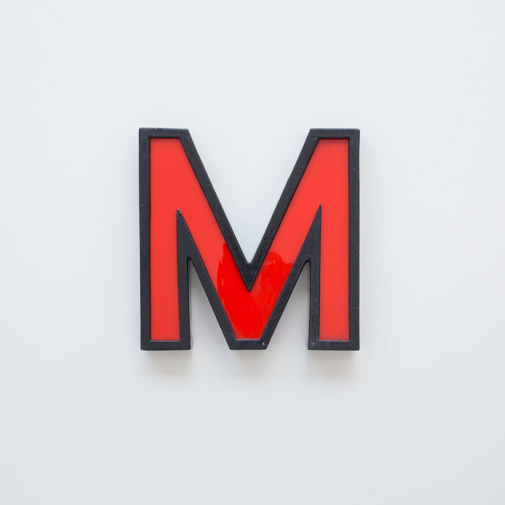 Medium Vintage Cinema Letters Midcentury Red/Black