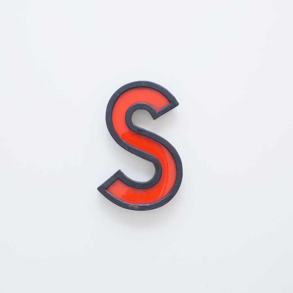 Medium Vintage Cinema Letters Midcentury Red/Black