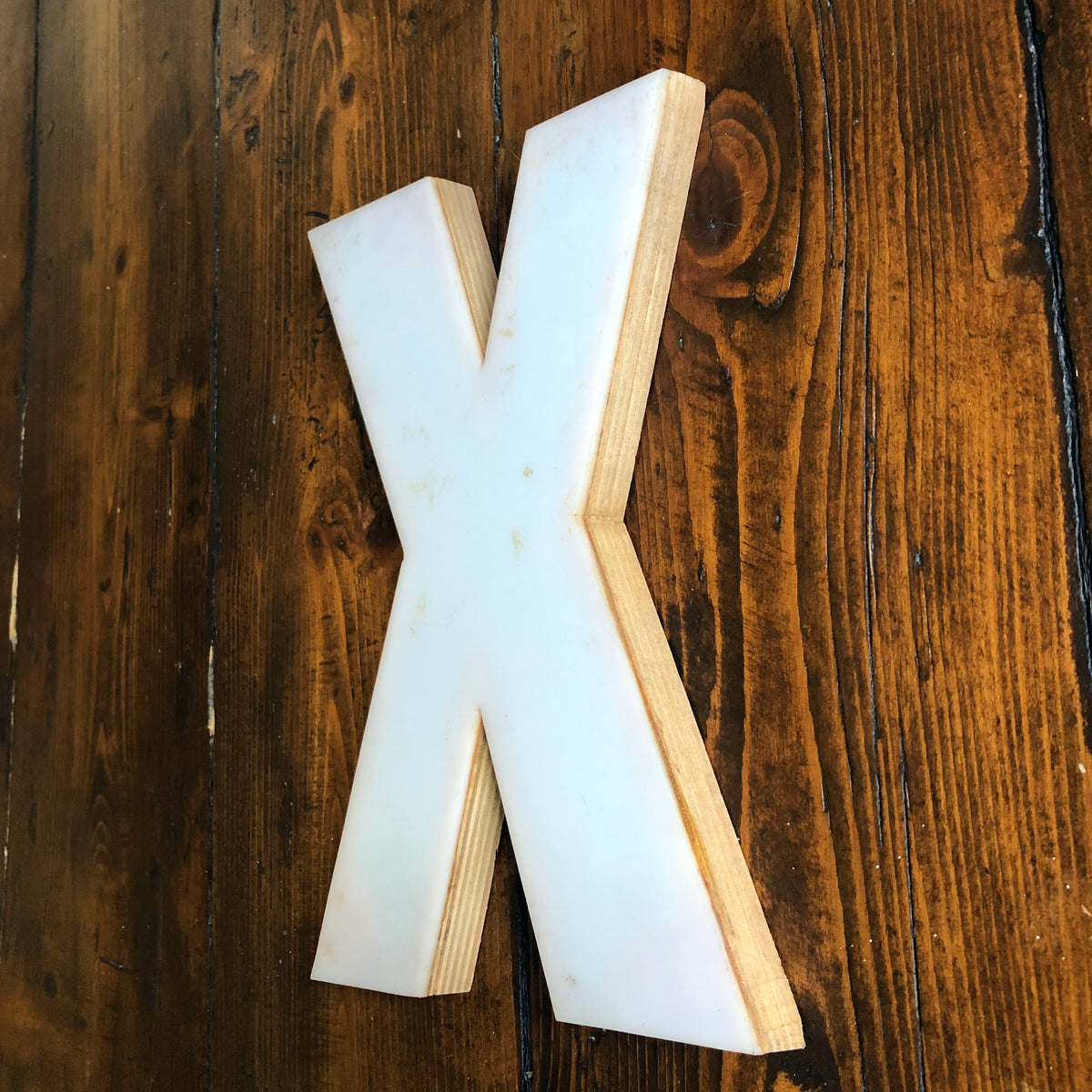 Medium Factory Shop Letter Ply Wood & Perspex