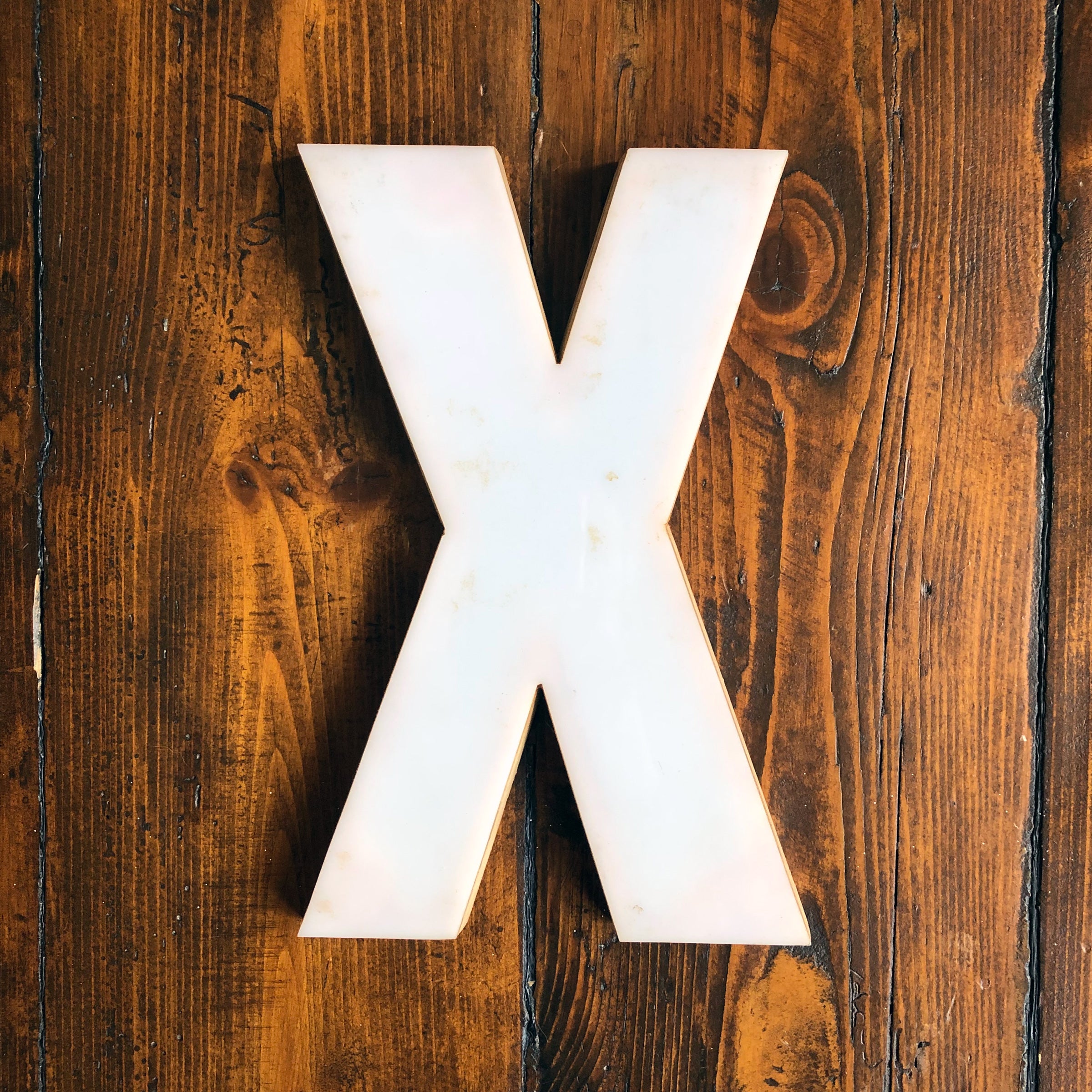 Medium Factory Shop Letter Ply Wood & Perspex